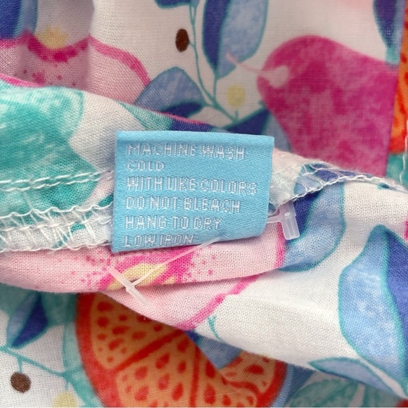 J. McLaughlin Lois Button Down Shirt Medium Fruit Print - Picture 8 of 9